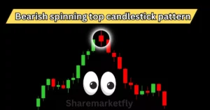 Bearish spinning top candlestick pattern